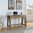 Pemberly Row Writing Desk in Salvage Oak Engineered Wood with Drawer