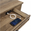 Pemberly Row Writing Desk in Salvage Oak Engineered Wood with Drawer