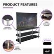 Pemberly Row Steel and Glass TV Stand for up to 55