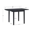 Pemberly Row Contemporary Wood Square Drop Leaf Table in Black