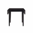 Pemberly Row Contemporary Wood Square Drop Leaf Table in Black