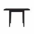 Pemberly Row Contemporary Wood Square Drop Leaf Table in Black