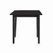 Pemberly Row Contemporary Wood Square Drop Leaf Table in Black