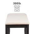 Pemberly Row Modern Wood Backless Bench in Dark Charcoal Gray