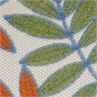 Pemberly Row 6' x 9' Ivory Multicolor Fabric Tropical Area Rug (6' x 9')