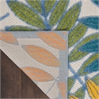 Pemberly Row 6' x 9' Ivory Multicolor Fabric Tropical Area Rug (6' x 9')