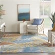 Pemberly Row 8' x 11' Ivory Multicolor Fabric Tropical Area Rug (8' x 11')