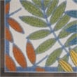Pemberly Row 8' x 11' Ivory Multicolor Fabric Tropical Area Rug (8' x 11')