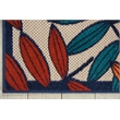 Pemberly Row 5' x 8' Multicolor Fabric Tropical Area Rug (5' x 8')
