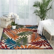 Pemberly Row 5' x 8' Multicolor Fabric Tropical Area Rug (5' x 8')