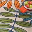 Pemberly Row 5' x 8' Multicolor Fabric Tropical Area Rug (5' x 8')