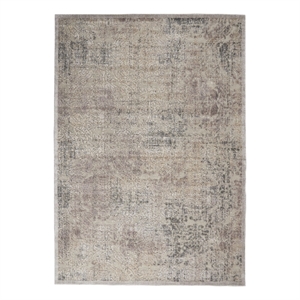 Pemberly Row Graphic Illusions 7'9&quot x 10'10&quot Gray Vintage Indoor Rug