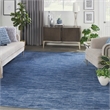 Pemberly Row Modern 12' x 15' Navy Blue Fabric Outdoor Area Rug