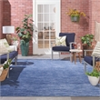 Pemberly Row Modern 12' x 15' Navy Blue Fabric Outdoor Area Rug