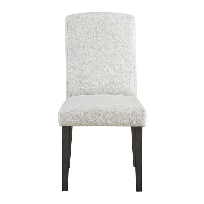 Pemberly Row Dining Chair 2-Pack in Oyster Gray Fabric with Gray Washed Legs