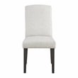 Pemberly Row Dining Chair 2-Pack in Oyster Gray Fabric with Gray Washed Legs