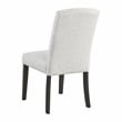 Pemberly Row Dining Chair 2-Pack in Oyster Gray Fabric with Gray Washed Legs