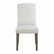 Pemberly Row Dining Chair 2-Pack in Oyster Gray Fabric with Gray Washed Legs