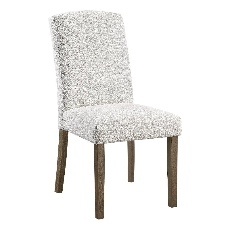 Pemberly Row Dining Chair 2-Pack in Oyster Gray Fabric with Gray Washed Legs