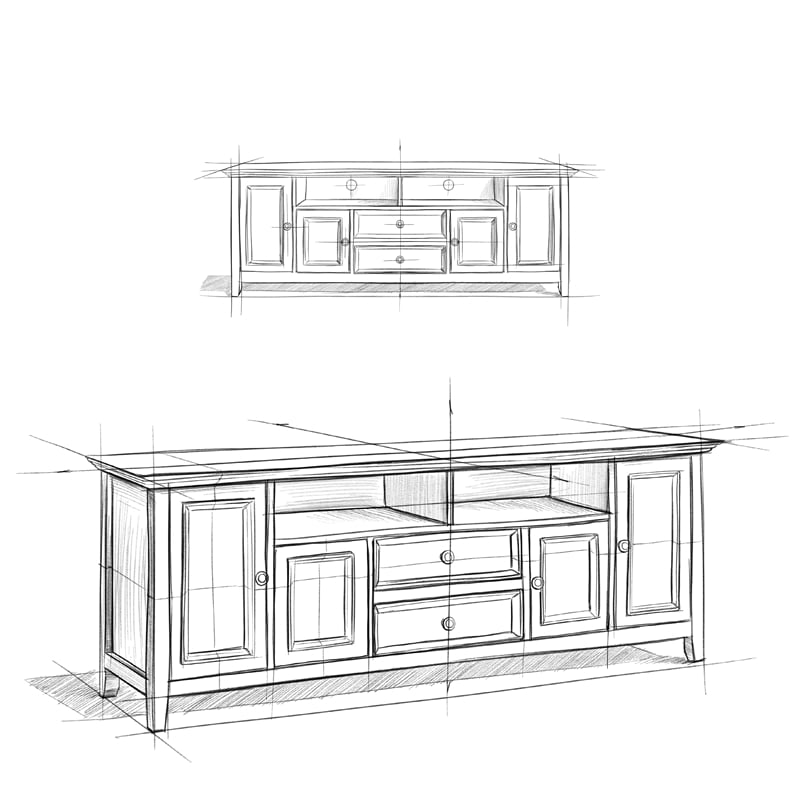 Pemberly Row Solid Wood 72