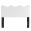 Pemberly Row Modern Performance Velvet Twin Headboard in White