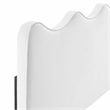Pemberly Row Modern Performance Velvet Twin Headboard in White