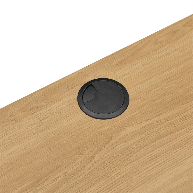 Pemberly Row Wall Mount Particleboard and Wood Office Desk in Oak