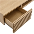 Pemberly Row Wall Mount Particleboard and Wood Office Desk in Oak