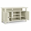 Pemberly Row Solid Wood 54 inch Wide Transitional TV Media Stand - Antique White