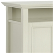 Pemberly Row Solid Wood 54 inch Wide Transitional TV Media Stand - Antique White