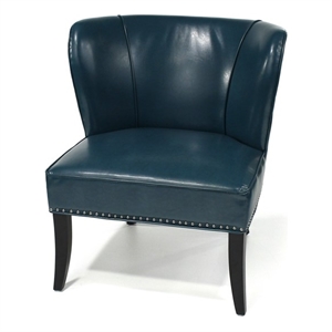 Pemberly Row Modern / Contemporary Armless Accent Chair in Blue