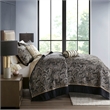 Pemberly Row 5-Piece Cotton Reversible Jacquard Bedspread Set - Black