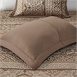 Pemberly Row 5 Piece Reversible Jacquard Bedspread Set in Brown/Gold