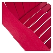 Pemberly Row All-Weather Resin Patio Porch Folding Adirondack Chair in Red
