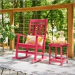 Pemberly Row All-Weather Traditional Resin Patio Porch Rocker in Red