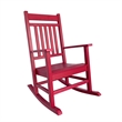 Pemberly Row All-Weather Traditional Resin Patio Porch Rocker in Red