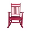 Pemberly Row All-Weather Traditional Resin Patio Porch Rocker in Red