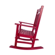Pemberly Row All-Weather Traditional Resin Patio Porch Rocker in Red