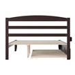 Pemberly Row Queen Solid Wood Platform Bed with Twin XL Trundle in Espresso