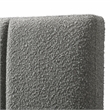 Pemberly Row Upholstered Platform King Bed in Gray Boucle Fabric