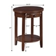 Pemberly Row One-Drawer End Table with Shelf in Espresso Wood