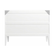 Pemberly Row Full Wood Murphy Bed Desk with Mattress & Built-in Charger in White