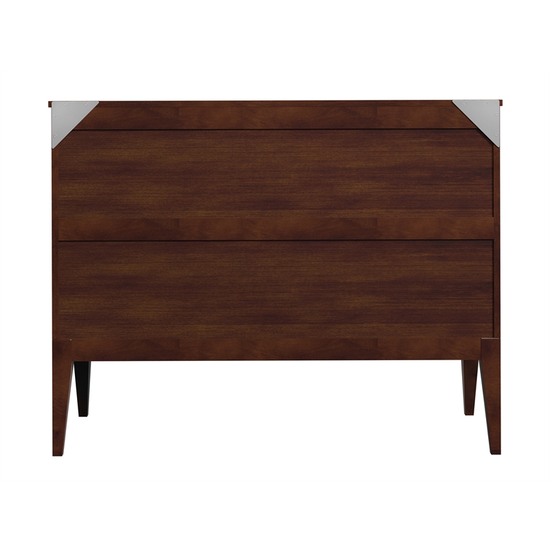 Pemberly Row Full Wood Murphy Bed Desk with Mattress & Built-in Charger - Walnut