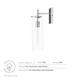Pemberly Row Modern Glass Wall Sconce in Clear/Polished Nickel