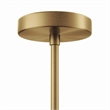 Pemberly Row 1-Light Metal and Glass Pendant Light in Opal/Satin Brass