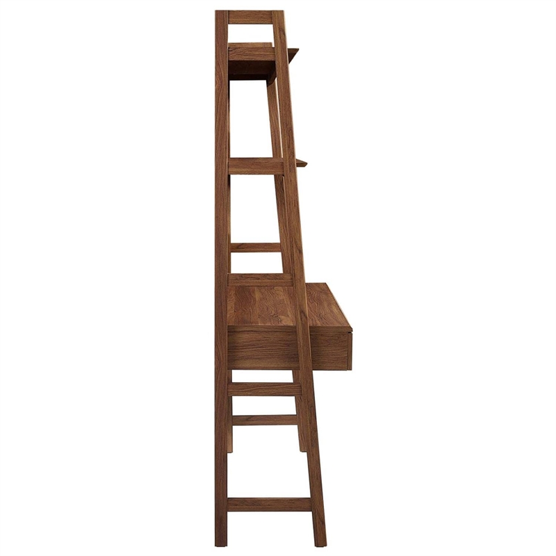 Pemberly Row Modern Particleboard and MDF Office Desk in Walnut