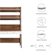 Pemberly Row Particleboard and MDF Office Desk in Walnut/White