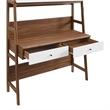 Pemberly Row Particleboard and MDF Office Desk in Walnut/White