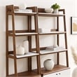 Pemberly Row Particleboard and MDF Bookshelves in Walnut/White (Set of 2)