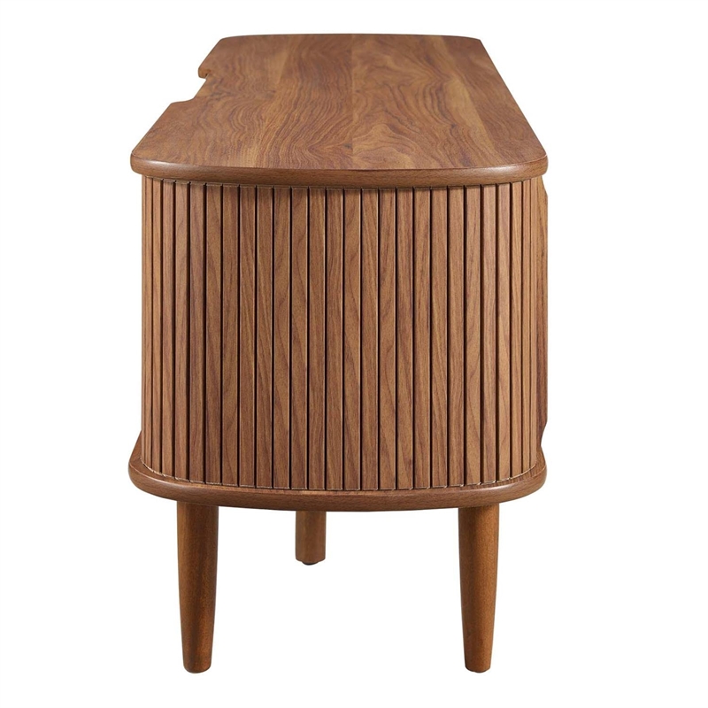 Pemberly Row Rubberwood and MDF Wood TV Stand for TVs up to 60